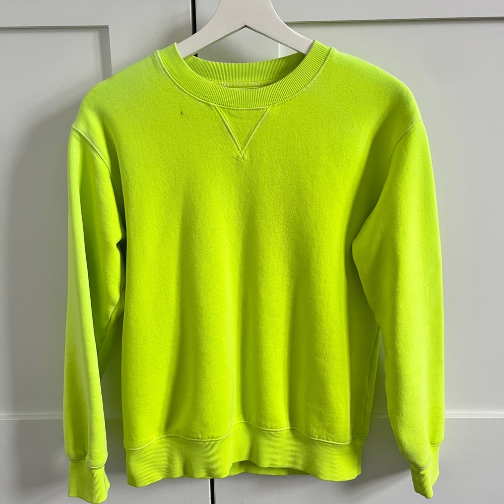 Fluorescent yellow hoodie